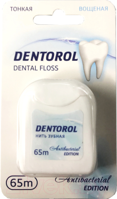 Зубная нить Dentorol С триклозаном (65м)