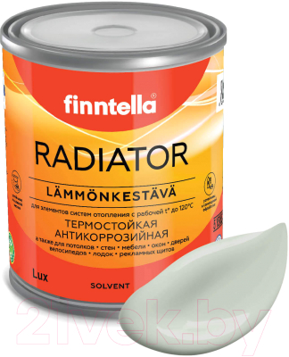 Краска Finntella Radiator Akaatti / F-19-1-1-FL057 (900мл, светло серо-зеленый)