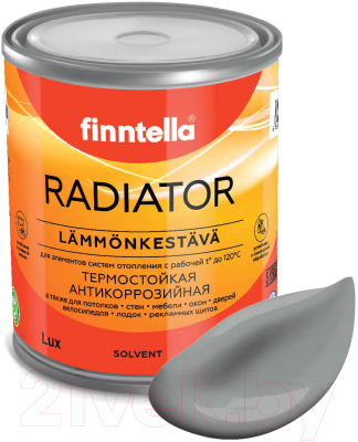 Краска Finntella Radiator Tiina / F-19-1-1-FL058 (900мл, темно-серый)