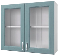 Шкаф навесной для кухни Горизонт Мебель Принцесса 80 с витриной (мурено) - 