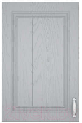 Шкаф навесной для кухни Горизонт Мебель Принцесса 80 с витриной (серый)