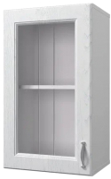 Шкаф навесной для кухни Горизонт Мебель Принцесса 40 с витриной (арктик) - 