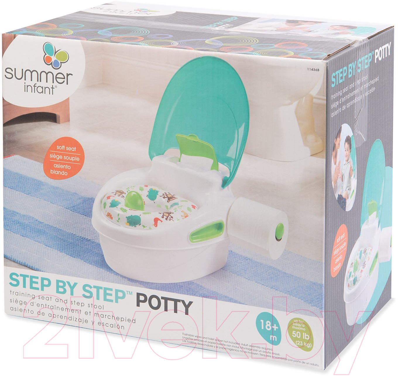 Детский горшок Summer Step-By-Step Infant 11436B (бирюзовый)