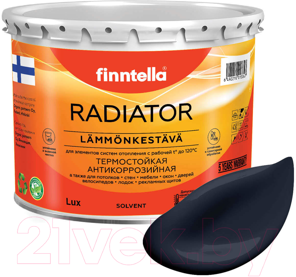 Краска Finntella Radiator Nevy / F-19-1-3-FL001 (2.7л, темно-синий)