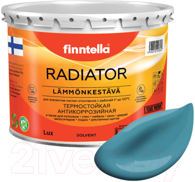 Краска Finntella Radiator Opaali / F-19-1-3-FL016 (2.7л, голубой)