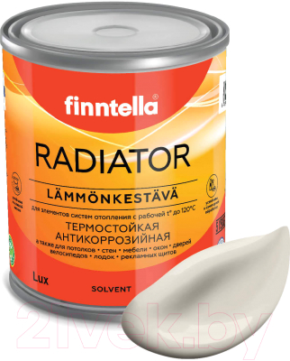 Краска Finntella Radiator Kuiskaus / F-19-1-1-FL093 (900мл, светло-бежевый)
