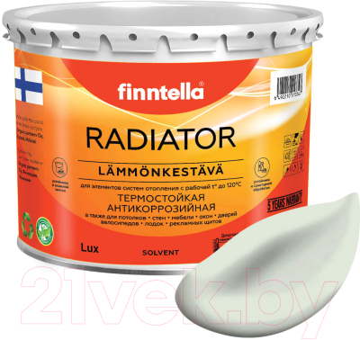 Краска Finntella Radiator Minttu / F-19-1-3-FL028 (2.7л, светло-зеленый)