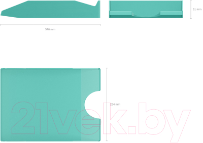 Набор лотков для бумаг Erich Krause Office Pastel Mint / 55881 (мятный/розовый)