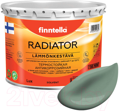 Краска Finntella Radiator Naamiointi / F-19-1-3-FL041 (2.7л, зеленый хаки)