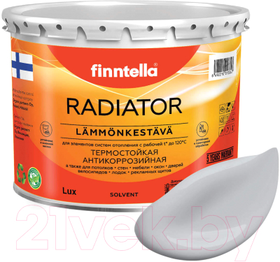 Краска Finntella Radiator Tuuli / F-19-1-3-FL047 (2.7л, серый)