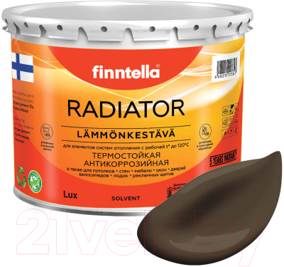 Краска Finntella Radiator Suklaa / F-19-1-3-FL072 (2.7л, коричневый)