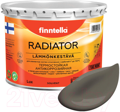 Краска Finntella Radiator Mutteri / F-19-1-3-FL073 (2.7л, коричневый)