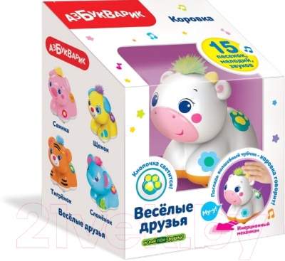 Развивающая игрушка Азбукварик Коровка Веселые друзья / 2836