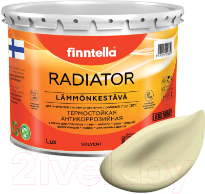 Краска Finntella Radiator Cocktail / F-19-1-3-FL119 (2.7л, жемчужно-белый)