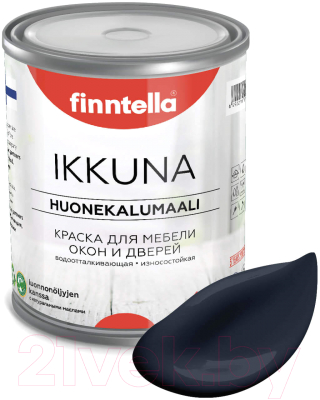 Краска Finntella Ikkuna Nevy / F-34-1-1-FL001 (900мл, темно-синий, матовый)
