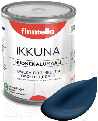Краска Finntella Ikkuna Keskiyo / F-34-1-1-FL002 (900мл, темно-синий, матовый)