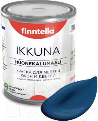 Краска Finntella Ikkuna Sininen Kuu / F-34-1-1-FL003 (900мл, лазурно-синий, матовый)