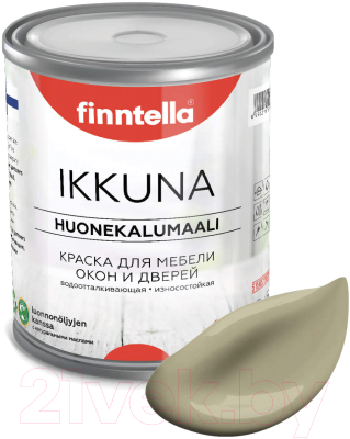 Краска Finntella Ikkuna Wai / F-34-1-1-FL023 (900мл, серо-зеленый, матовый)