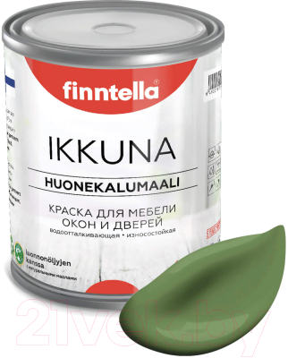 Краска Finntella Ikkuna Vihrea / F-34-1-1-FL025 (900мл, зеленый, матовый)