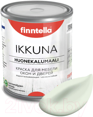 Краска Finntella Ikkuna Kalpea / F-34-1-1-FL029 (900мл, бледно-зеленый, матовый)