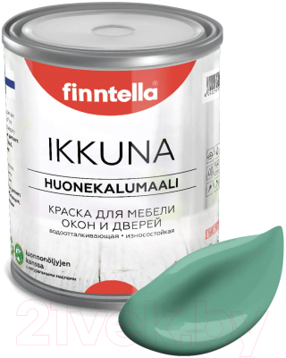 Краска Finntella Ikkuna Jade / F-34-1-1-FL036 (900мл, бирюзовый, матовый)