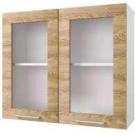 

Шкаф навесной для кухни Горизонт Мебель, Полонез 80 с витриной