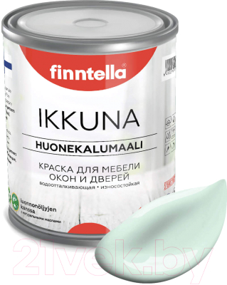 Краска Finntella Ikkuna Lintu / F-34-1-1-FL040 (900мл, бледно-бирюзовый, матовый)