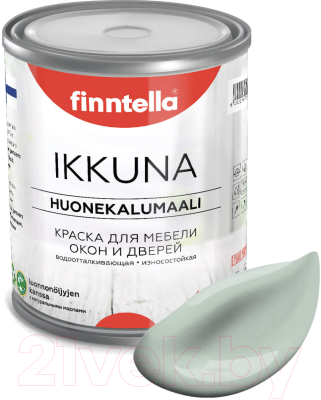 Краска Finntella Ikkuna Aave / F-34-1-1-FL044 (900мл, серо-зеленый, матовый)