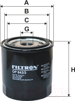Масляный фильтр Filtron OP642/3