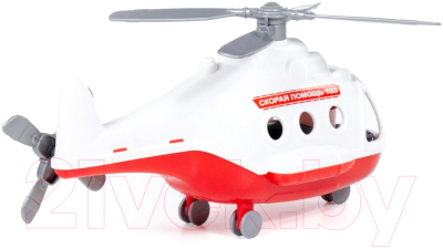 Вертолет игрушечный Полесье Альфа скорая помощь / 72399 (в сеточке)