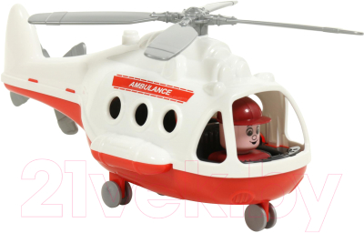 Вертолет игрушечный Полесье Альфа / 68668 (в коробке)
