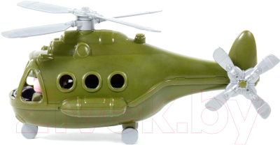Вертолет игрушечный Полесье Альфа военный / 72436 (в сеточке)