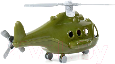 Вертолет игрушечный Полесье Альфа военный / 72436 (в сеточке)