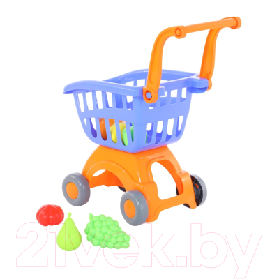 Тележка игрушечная Полесье Мини для маркета с набором продуктов №3 / 71378 (сеточка, 6 элементов)