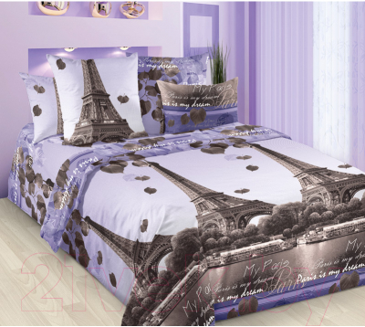 Комплект постельного белья Моё бельё Романтика Парижа 1