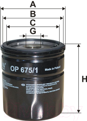 Масляный фильтр Filtron OP675/1