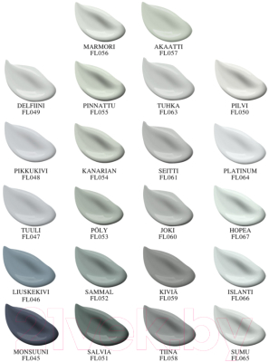 Краска Finntella Ikkuna Platinum / F-34-1-1-FL064 (900мл, бело-серый, матовый)