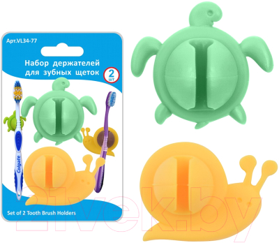 Изображение товара Набор держателей для зубной щетки Мультидом DA34-77 (2шт)