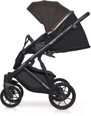 Детская универсальная коляска Riko Basic Delta 2 в 1 (04/темно-коричневый)