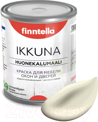 Краска Finntella Ikkuna Kermainen / F-34-1-1-FL121 (900мл, желто-белый, матовый)