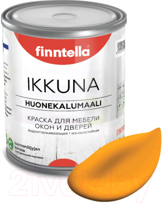 Краска Finntella Ikkuna Liekki / F-34-1-1-FL127 (900мл, пламенный желтый, матовый)