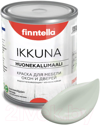 Краска Finntella Ikkuna Akaatti / F-34-1-1-FL057 (900мл, светло серо-зеленый, матовый)