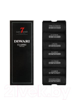 Носки Diwari Classic 100 (р.25, черный, 7 пар)