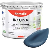 Краска Finntella Ikkuna Bondii / F-34-1-3-FL004 (2.7л, лазурно-серый, матовый) - 