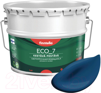 Краска Finntella Eco 7 Sininen Kuu / F-09-2-9-FL003 (9л, лазурно-синий)