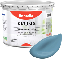 Краска Finntella Ikkuna Meri Aalto / F-34-1-3-FL014 (2.7л, светло сине-серый, матовый) - 