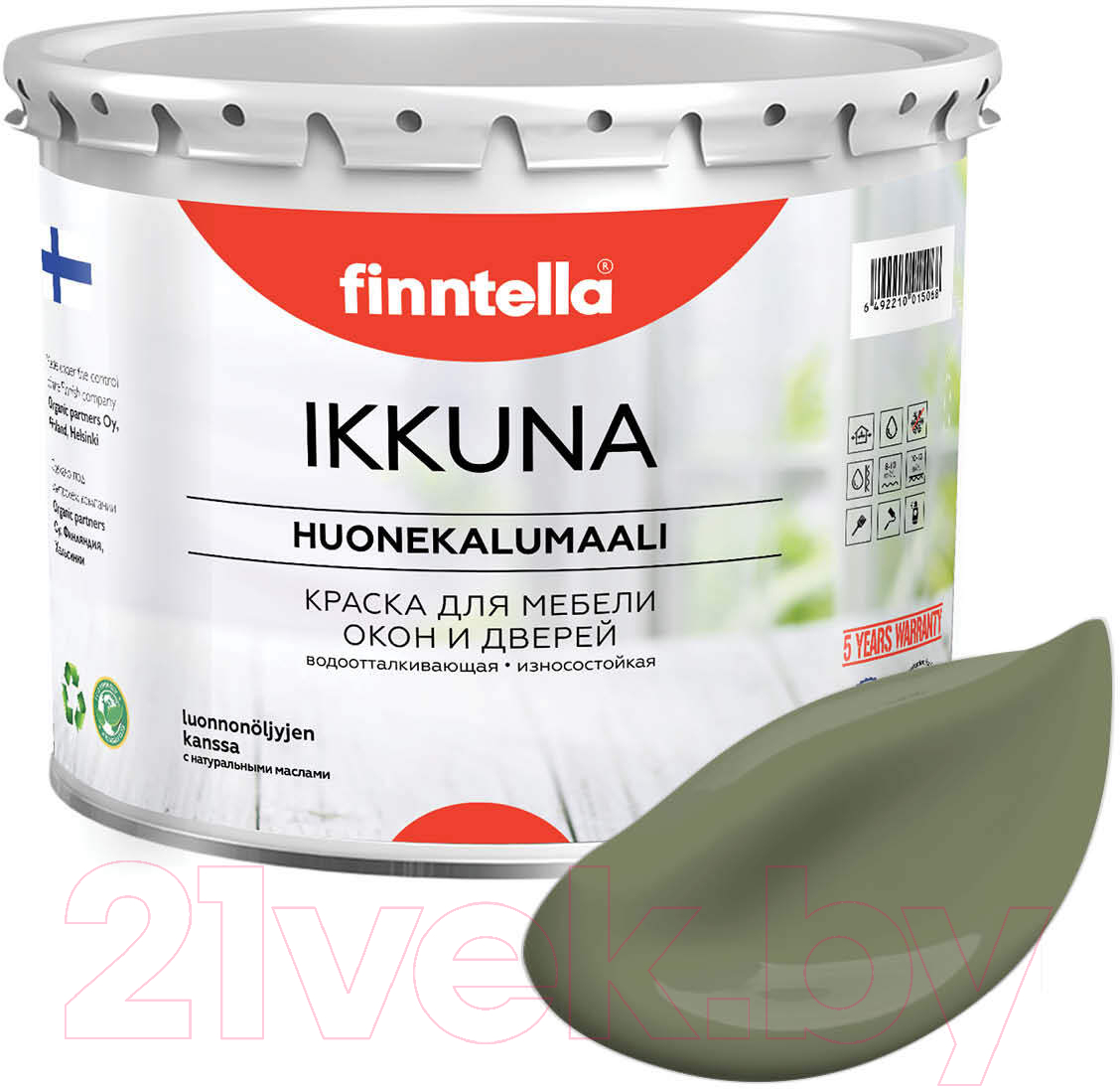 Краска Finntella Ikkuna Oliivi / F-34-1-3-FL021