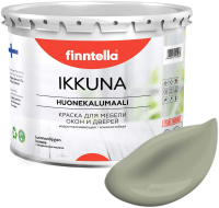 Краска Finntella Ikkuna Suojaa / F-34-1-3-FL024 (2.7л, серо-зеленый, матовый) - 