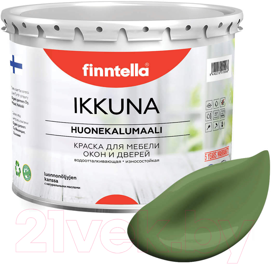 Краска Finntella Ikkuna Vihrea / F-34-1-3-FL025