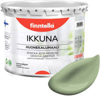 Краска Finntella Ikkuna Sypressi / F-34-1-3-FL026 (2.7л, светло-зеленый, матовый) - 